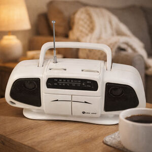 Unisex LIFE LONG White Portable Radio One Size